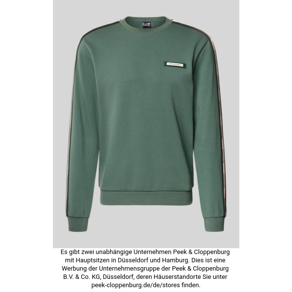 Ea7 Emporio Armani Herren Gruen Sweatshirt Mit Label-Details Und Rundhalsausschnitt Xxl