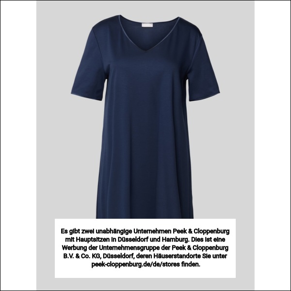 Hanro Damen Nachthemd Blau Gr. Extra Groß