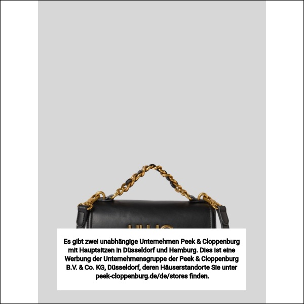 Liu Jo White Damen Schwarz Handtasche Mit Label-Applikation Größe 1