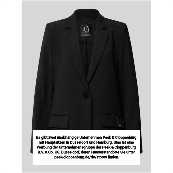Armani Exchange Damen Kurzblazer Schwarz Gr. 34 