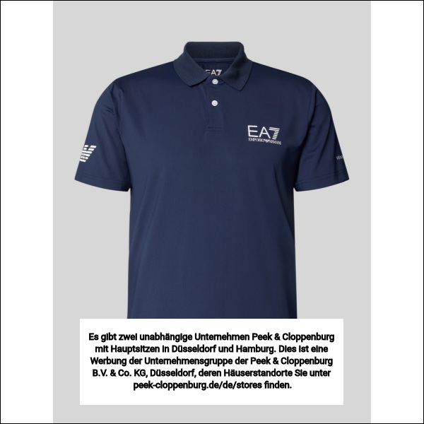 Ea7 Emporio Armani Herren Dunkelblau Regular Fit Poloshirt Mit Logo