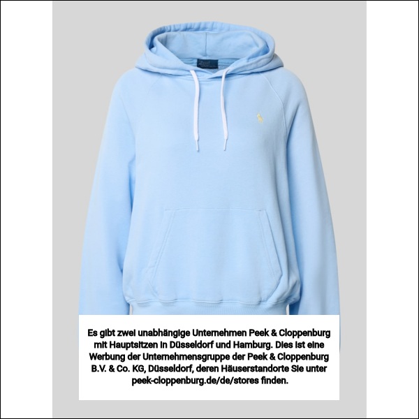 Polo Ralph Lauren Damen Hellblau Regular Fit Hoodie Aus Baumwoll-Mix