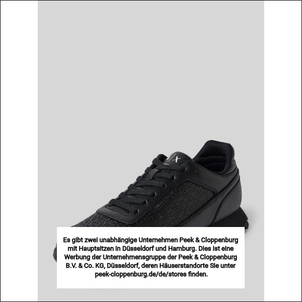 Armani Exchange Herren Sneaker Low Schwarz Gr. 45