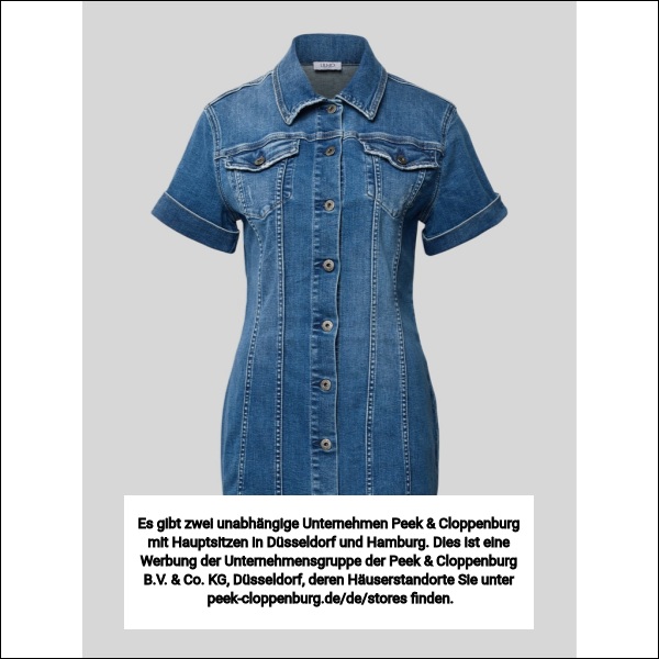 Liu Jo White Damen Blau Jeanskleid Mit Fransensaum Und Knopfleiste Größe 42