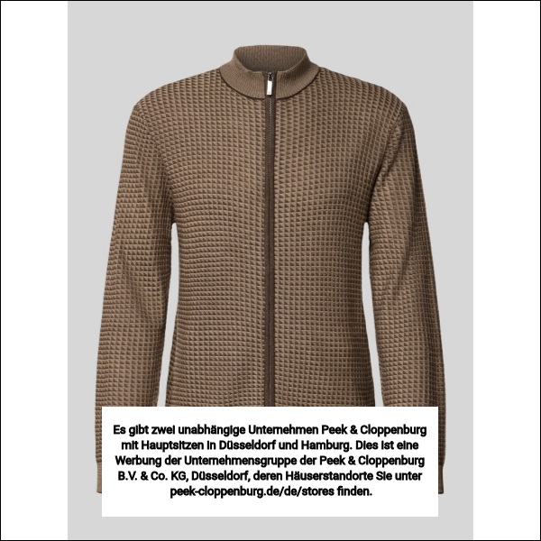 Emporio Armani Herren Mittelbraun Strickjacke Mit Woll-Anteil